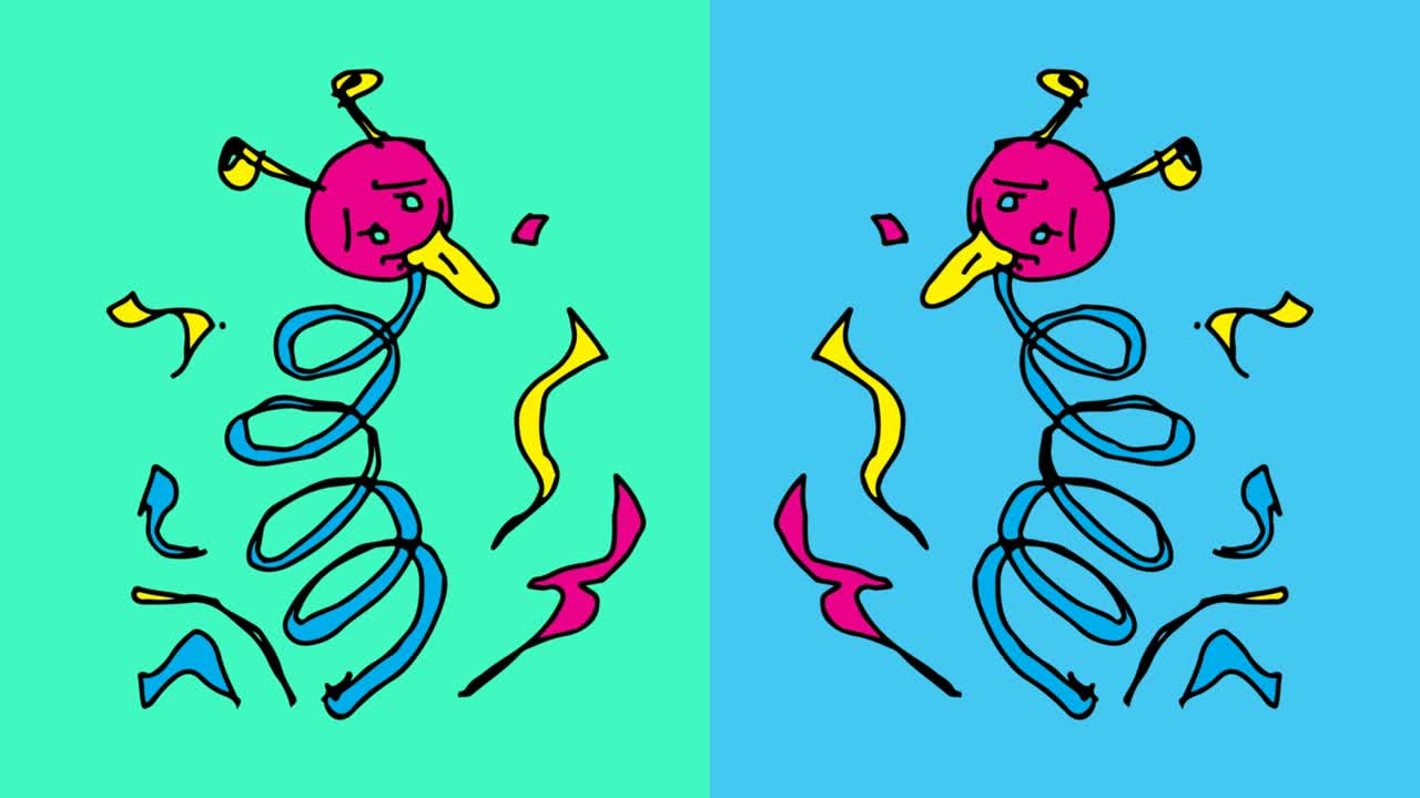 kids drawing pop art seamless background with theme of surprise doll