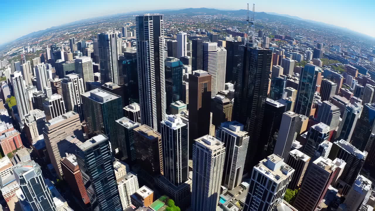 vista aérea de una ciudad moderna