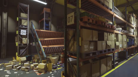 warehouse brimming with stacked boxes in organized chaos