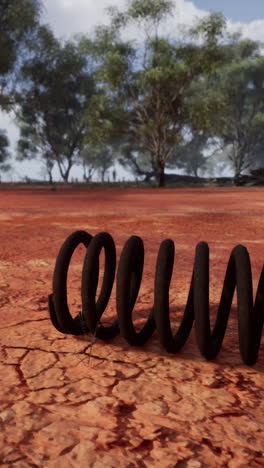 rusty spring in the australian outback