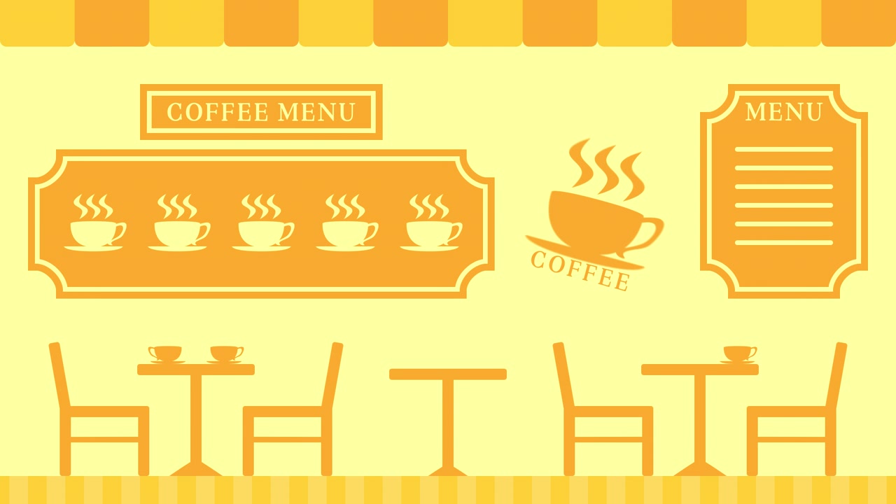 Illustration af kaffebar