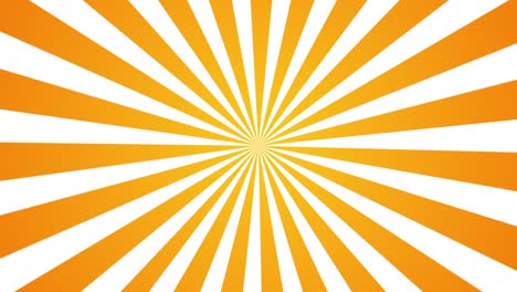 2d motion background. orange yellow solar radiation cartoon style.