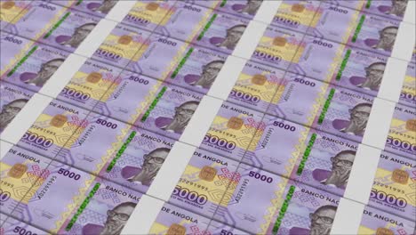5000 billetes de kwanza angoleños impresos por una imprenta de dinero