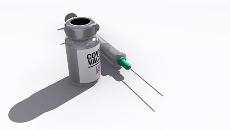 syringe and covid-19 vaccine bottle democratic republic of the congo