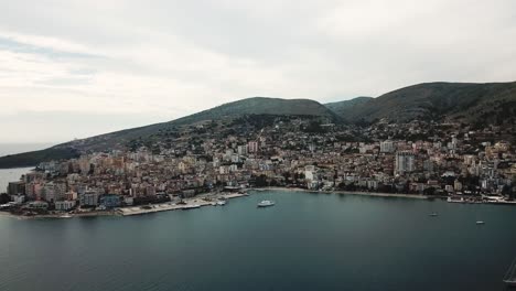 Aerial-view-of-Saranda---Sarande-port-city-in-Albania