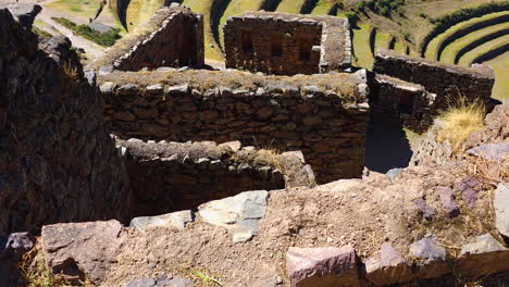 incredible agricultural terraces of the pisac archaeological complex. this footage captures the magnificent inca engineering and the stunning natural beauty of the sacred valley