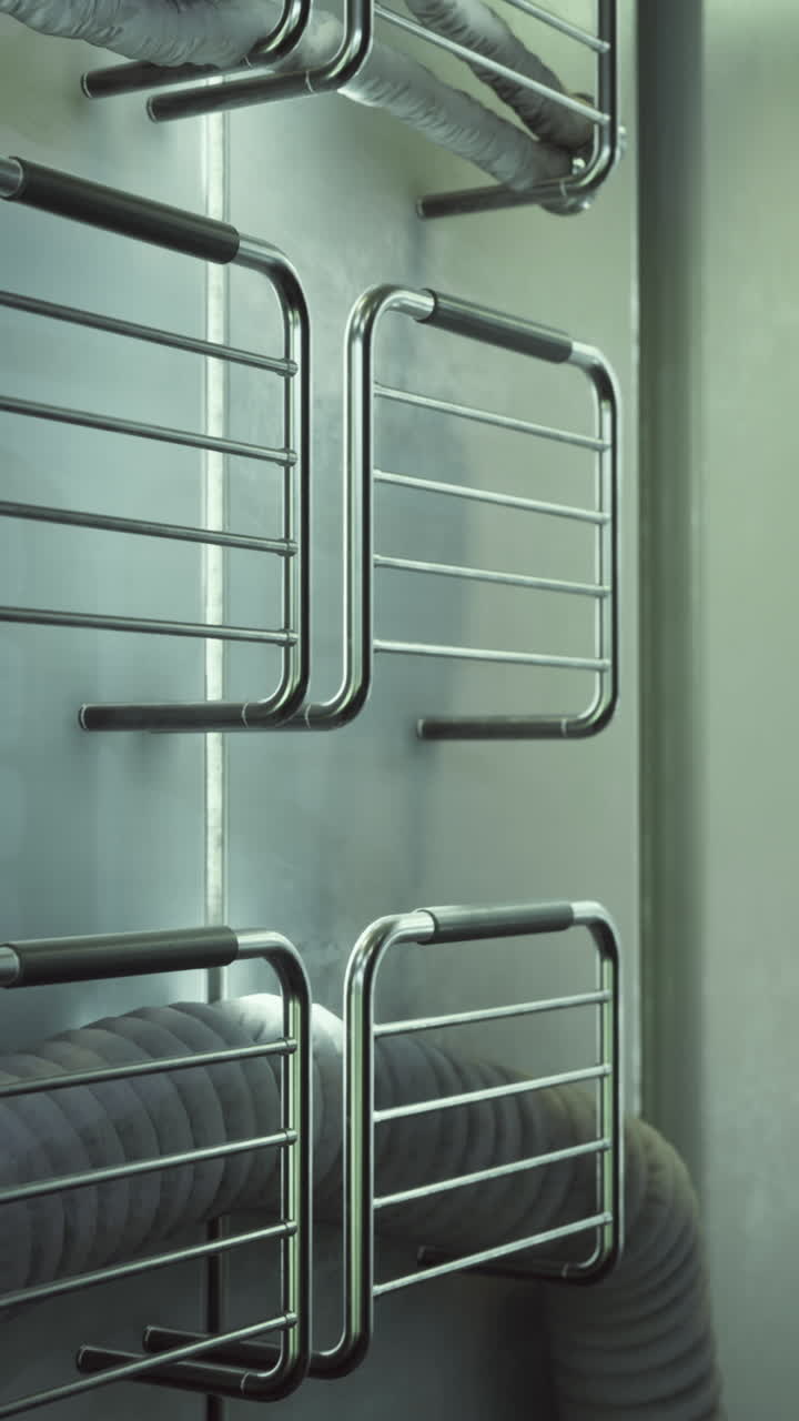 Futuristic space station interior with sleek metal design and bright lighting