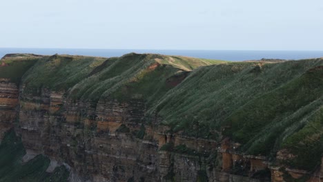 fotografía estática de una isla costera protegida para la cría de aves en yorkshire