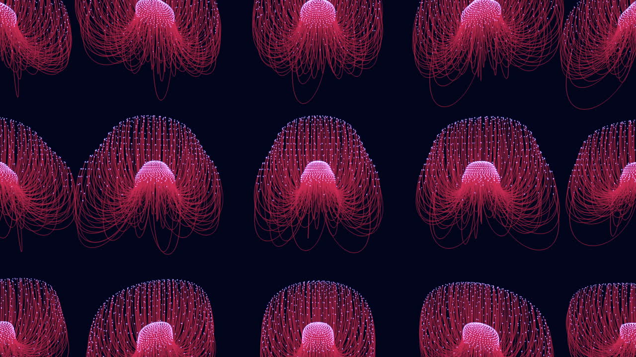 Mesmerizing colorful abstract design of moving lines on black background