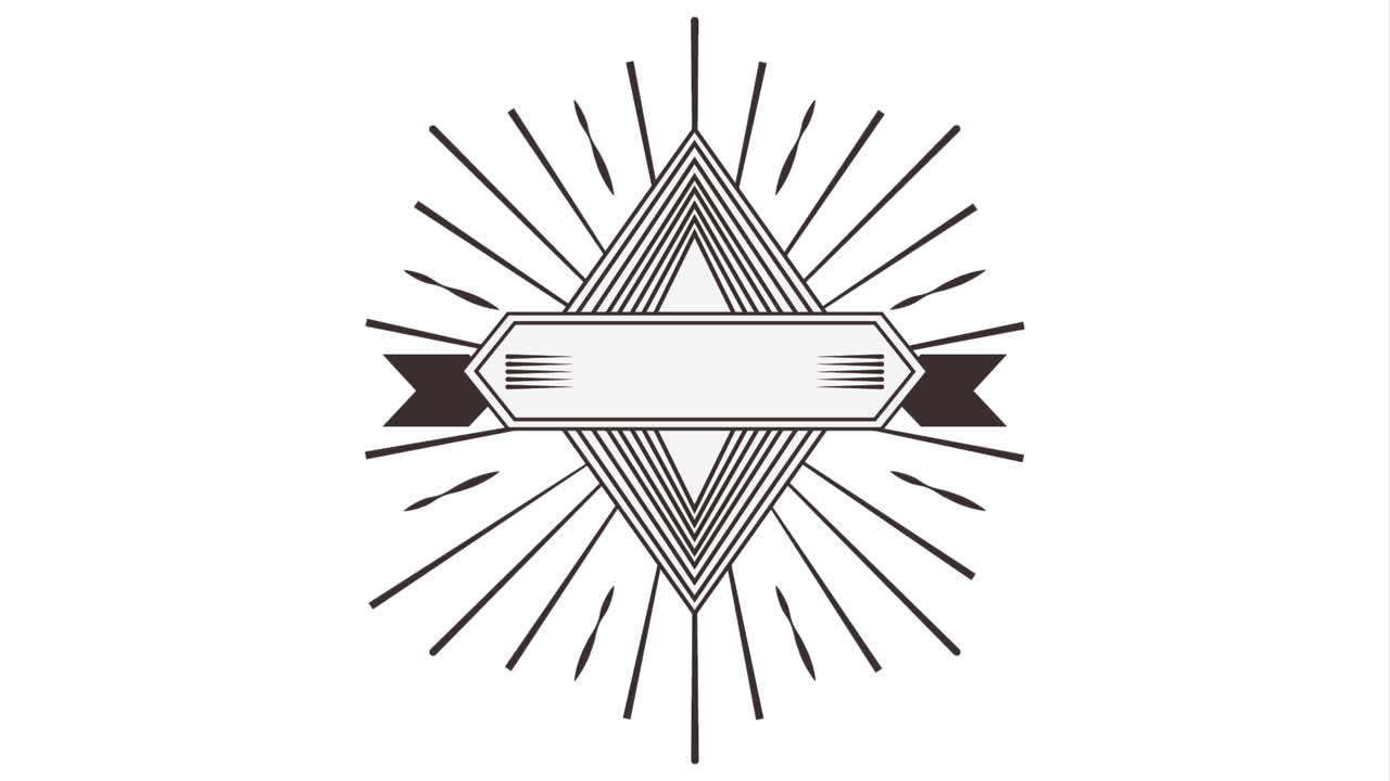 diseño de icono de sello con líneas