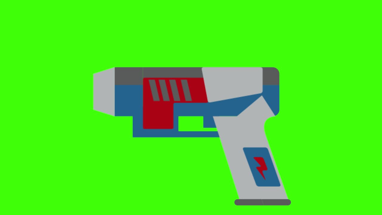 녹색 화면, 안전 범죄 아이콘, 테이저