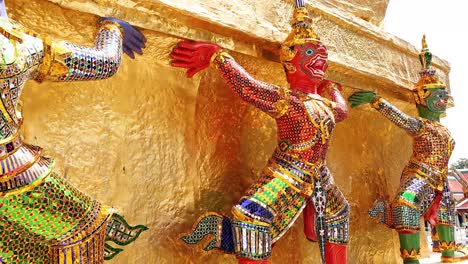 colorful statues at a bangkok temple