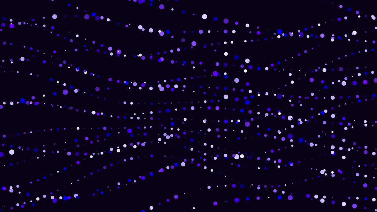 동적 파동 효과: 검은 바탕에 흐르는  점.