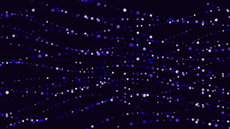 dynamic ripple effect white dots flowing on black background