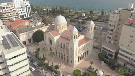 cathedral in limassol, cyprus - aerial view