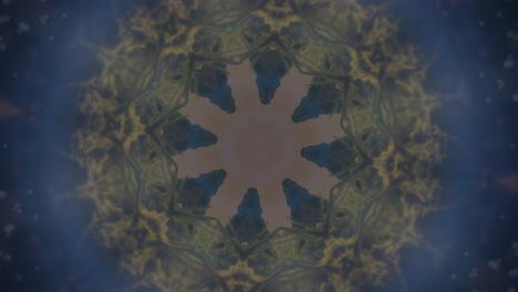 Kaleidoskop-Chakra,-Dunkle-Animation,-Animierter-Hintergrund