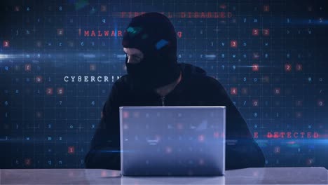 Hacker-Benutzt-Laptop