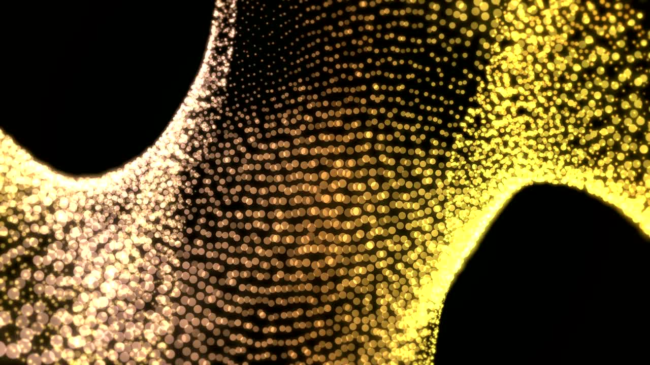 현대적인 밝은 보케 추상적인 배경 애니메이션 루프 노란색