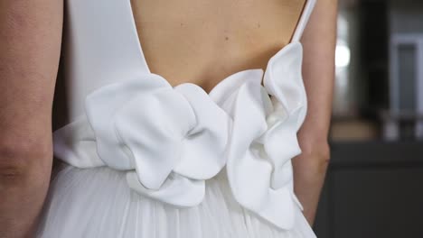 wedding dress details in slow motion