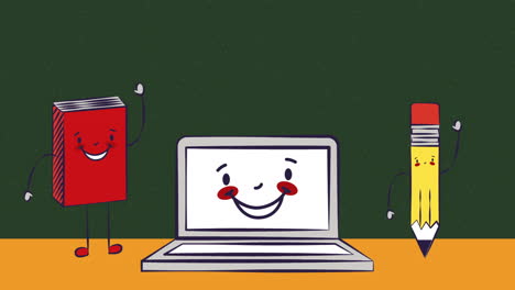de vuelta a la escuela animación 4k