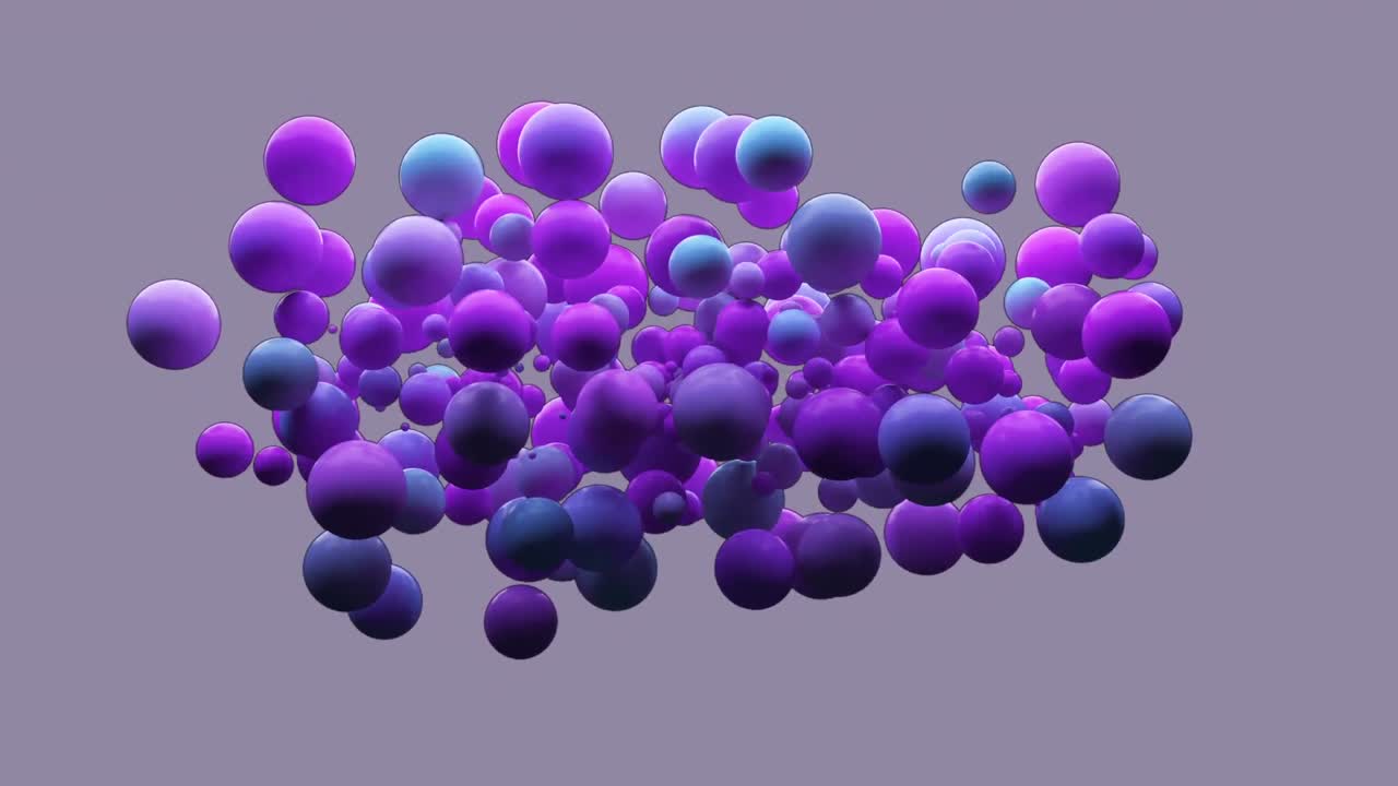 Digitally generated video of bubbles