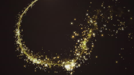 animación de un rastro de luz sobre un fondo negro