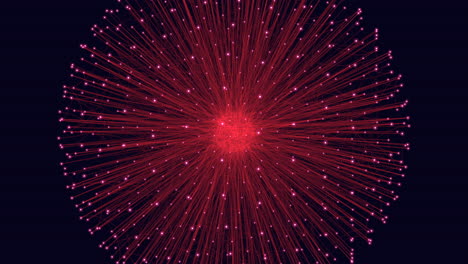 fuegos artificiales rojos explosivos en el cielo nocturno