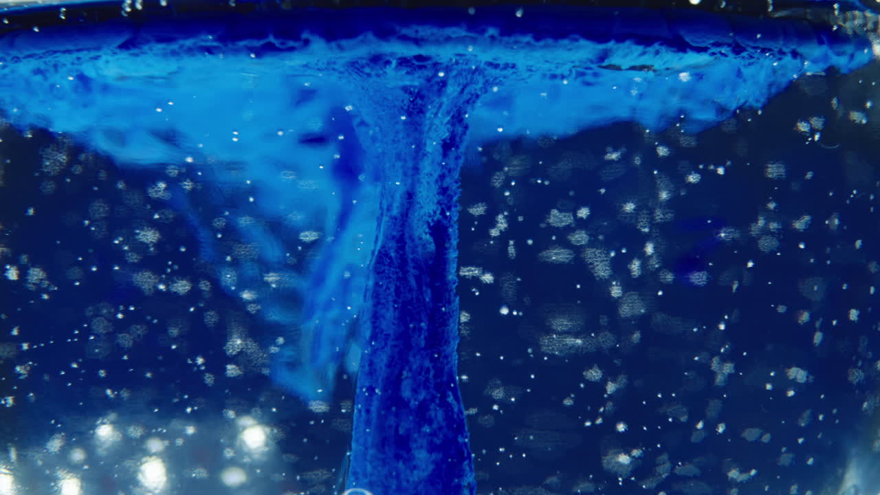 Blue Liquid Vortex in Viscous Fluid