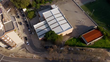 Aerial-view-residential-district-in-Almada,-Portugal