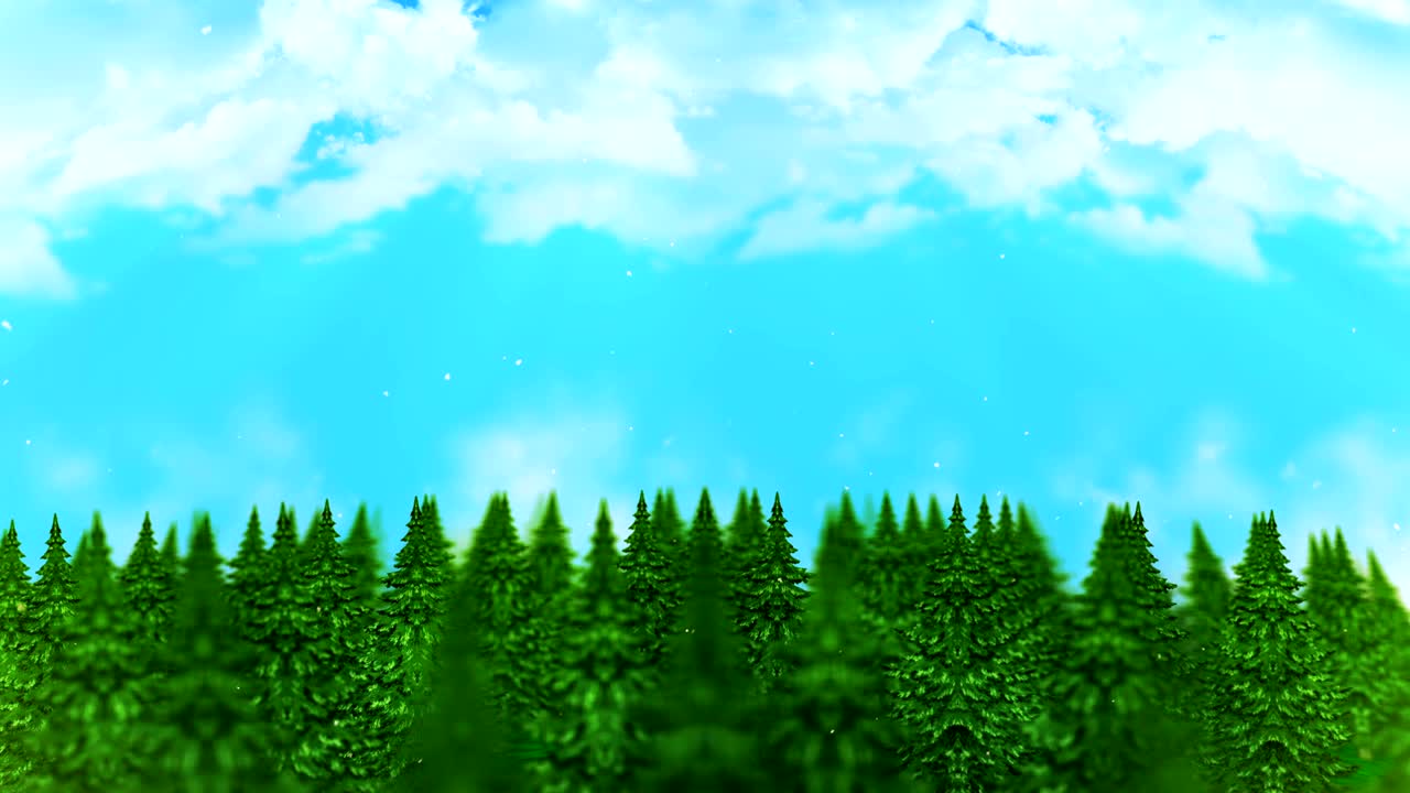 ilustración de paisajes forestales, fondo de naturaleza abstracta, animación en bucle