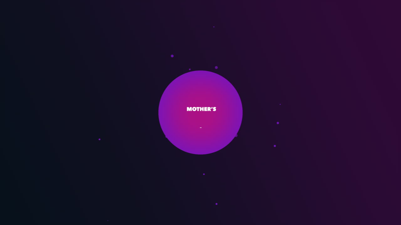 texto del día de la madre en círculos morados