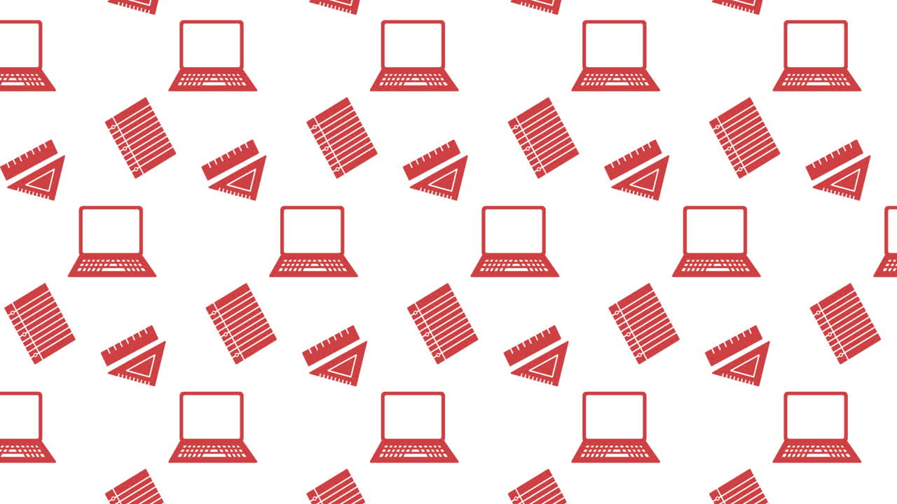 학교 아이템 아이콘의 애니메이션이  ⁇  배경에 움직입니다.