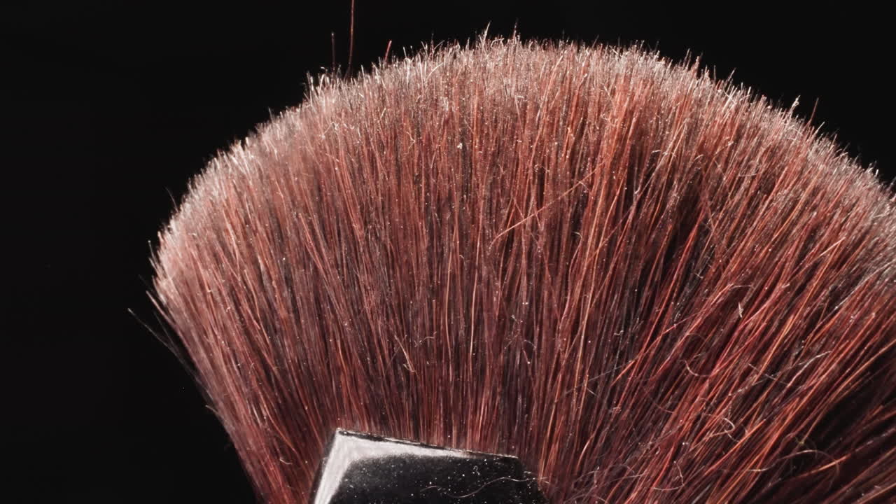 Professional cosmetic brush with long bristles for makeup