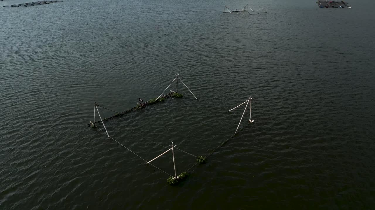 Fishing Nets and Structures in a Lake