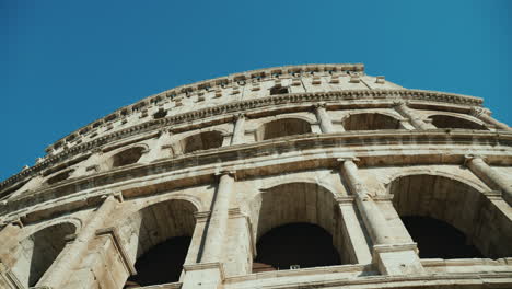 low angle shot: famous coliseum in rome italy