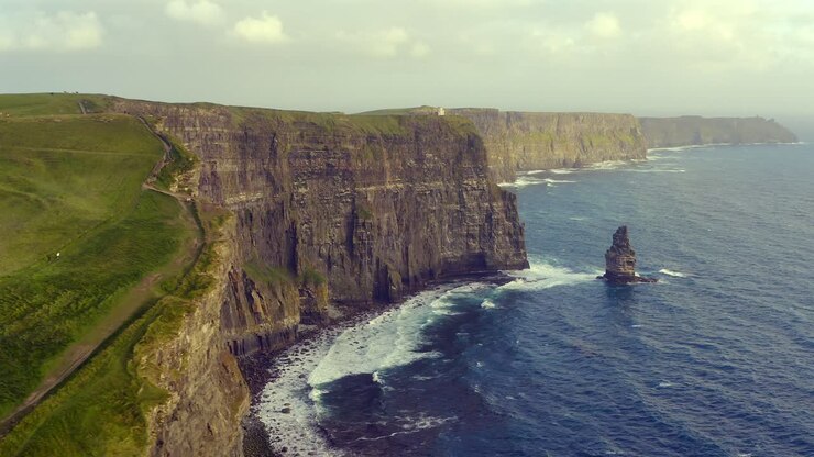 Cliffs of Moher in vast panoramic vista