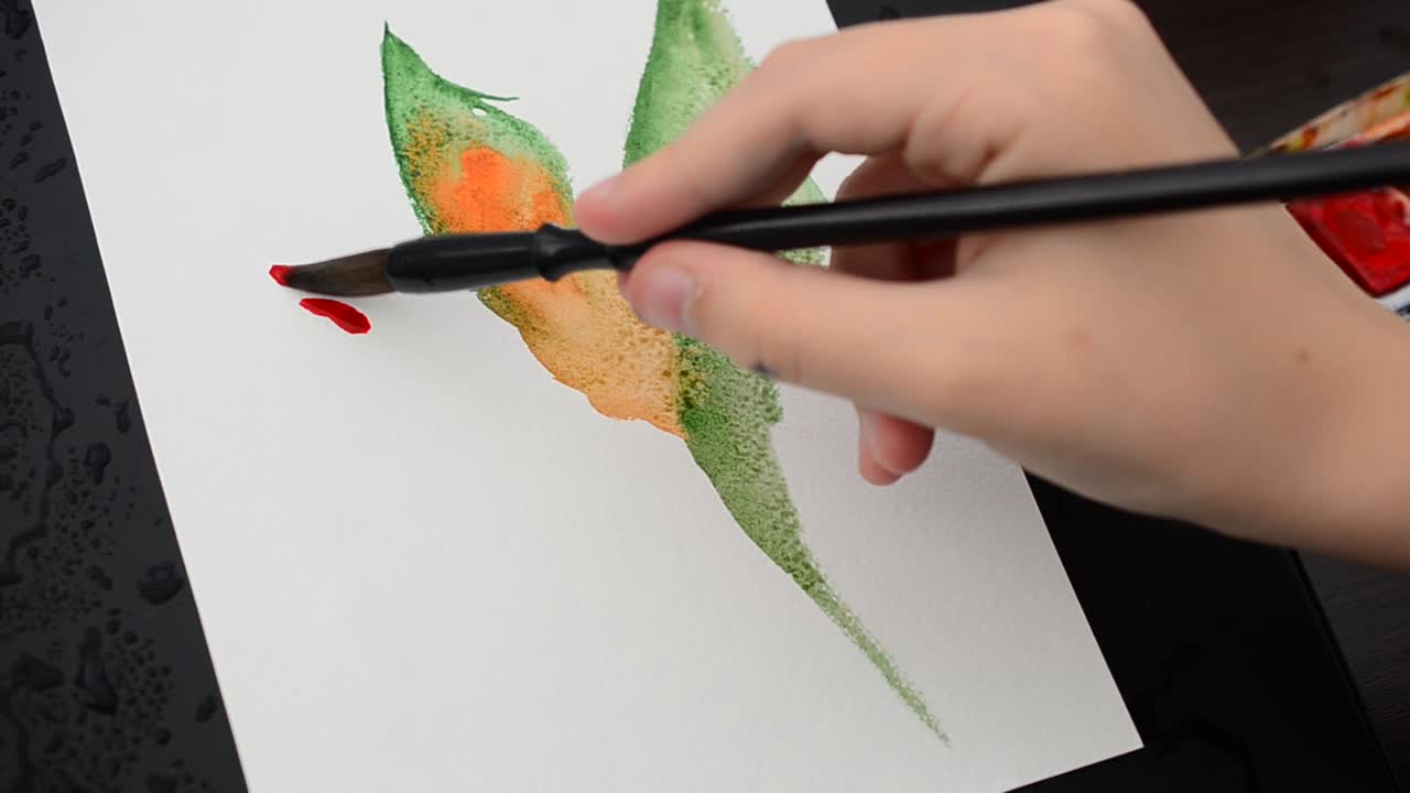 เราวาดดอกไม้ เราวาดภาพสีน้ำ