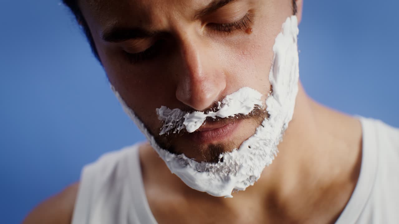 Man Shaving with Cream