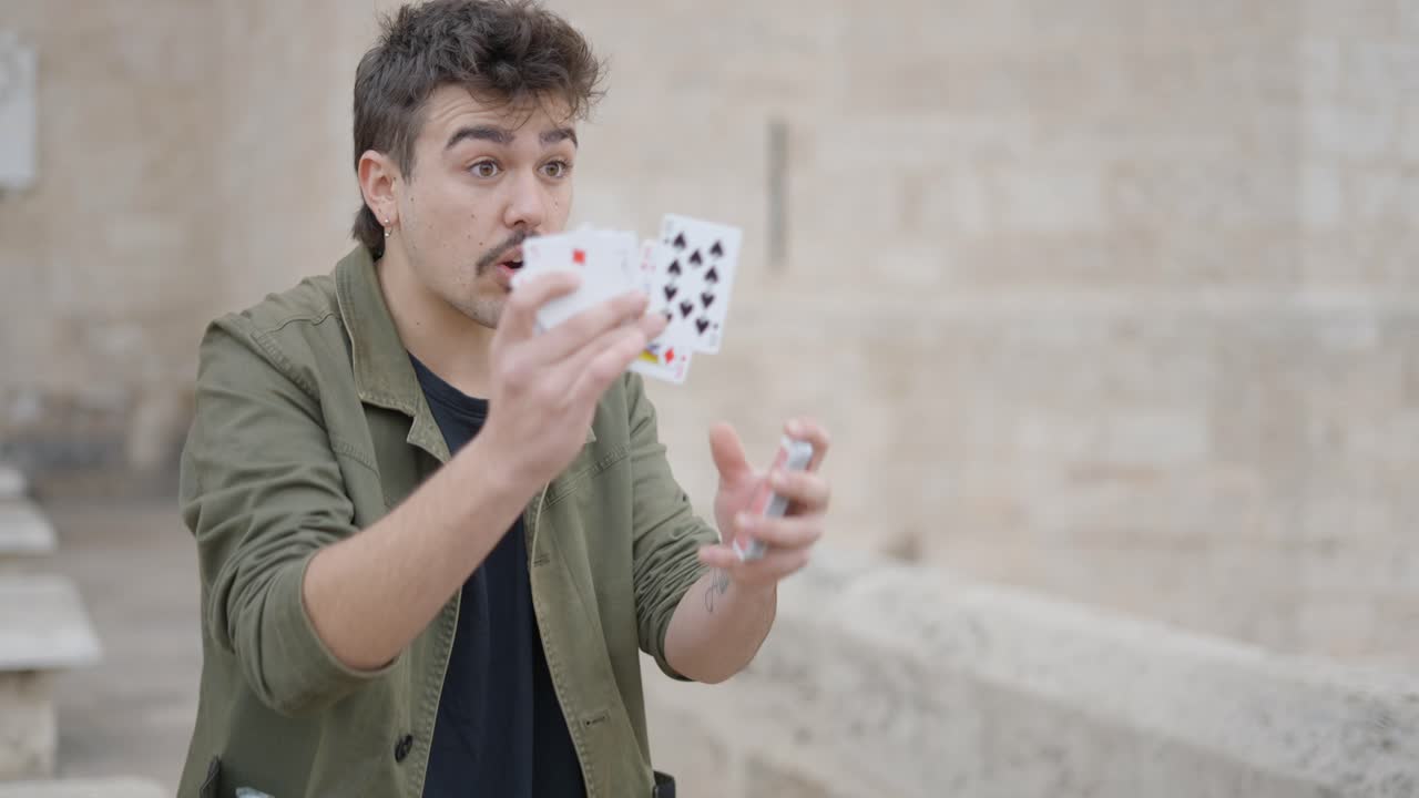 Street Magic Performance with Cards