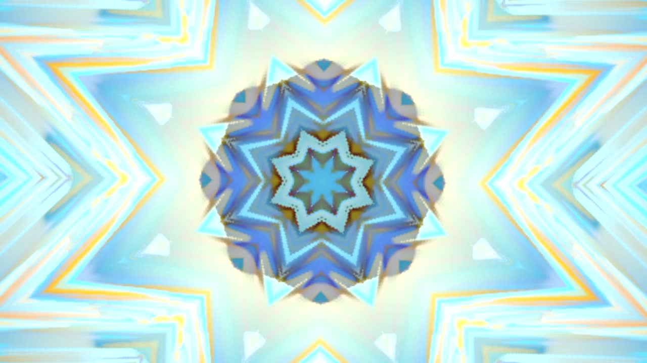 박이는 패턴의 별과 칼레도스코프 효과