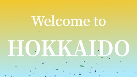 welcome to hokkaido message text animation motion graphics