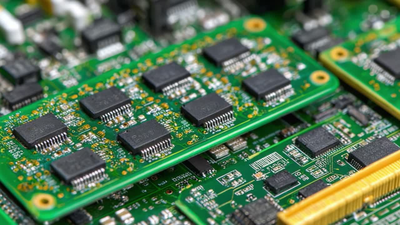 Exploring the Intricate Design of Modern Circuit Boards Showcasing Advanced Microchips and Complex Electronic Connectivity