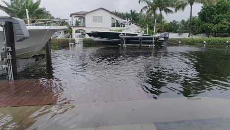 4k drone video of flooding caused by storm surge of hurricane idalia in st