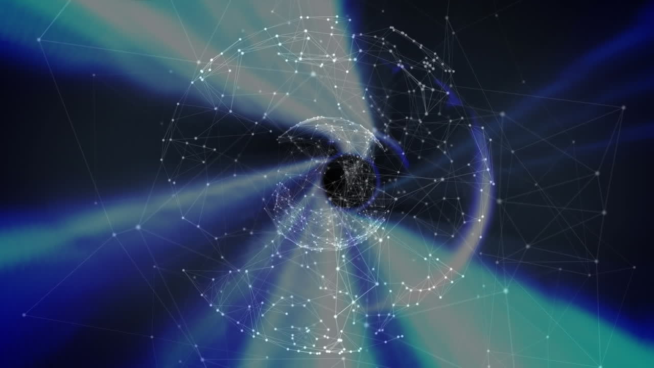 Animation of globe with network of connections