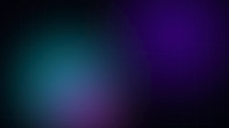 Abstract Digital Grid Background with Shifting Purple and Teal Light
