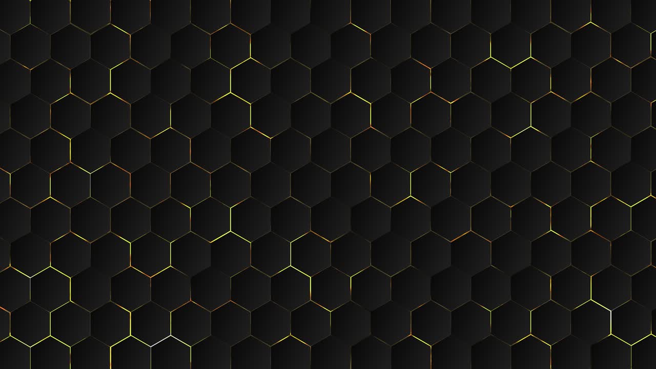 Honeycomb pattern golden glow hexagonal grid 3d geometric structure creates techinspired design for
