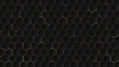 Honeycomb pattern golden glow hexagonal grid 3d geometric structure creates techinspired design for