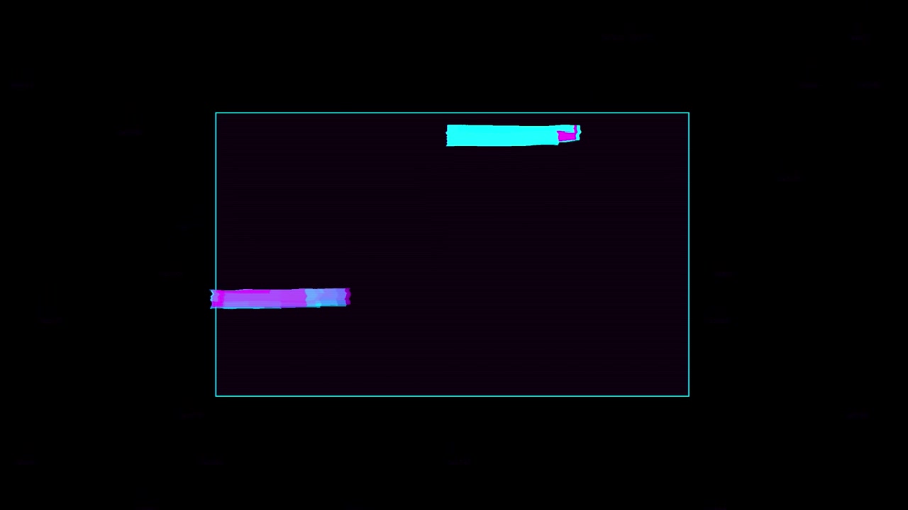Abstract Digital Glitch Animation with Moving Neon Bars