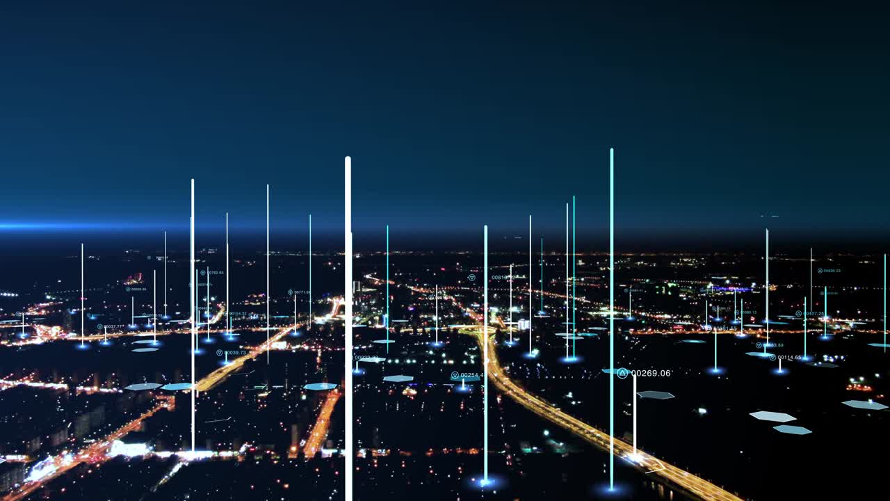 ciudad moderna con concepto de conexión de red inalámbrica