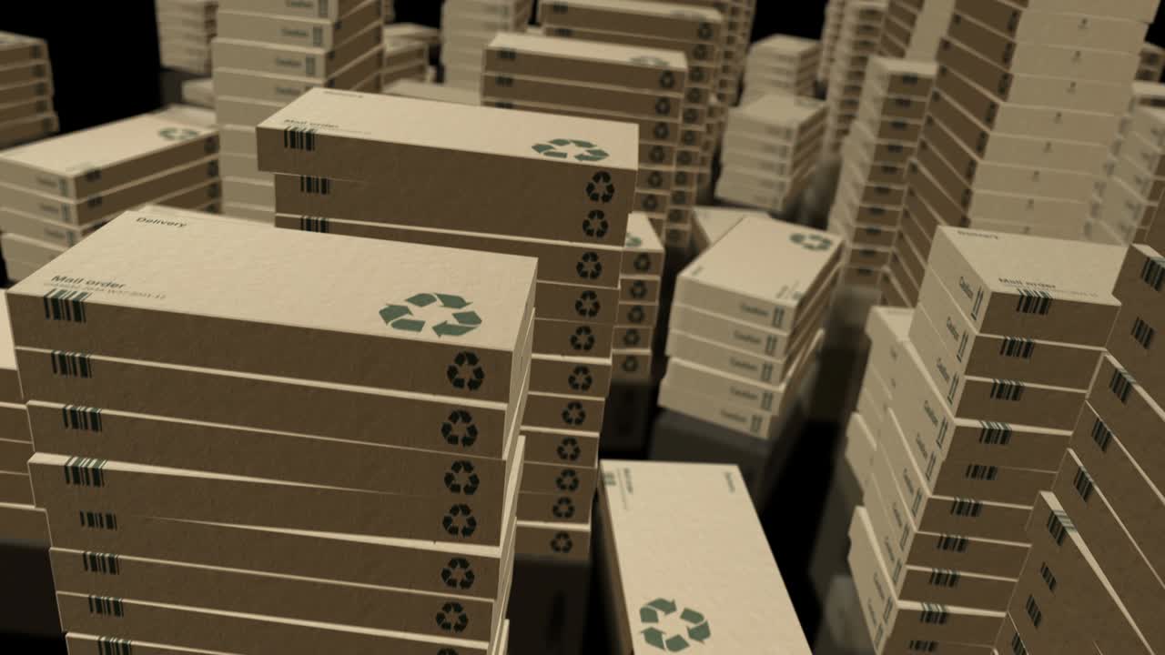 animación del bucle de producción de la caja de entrega